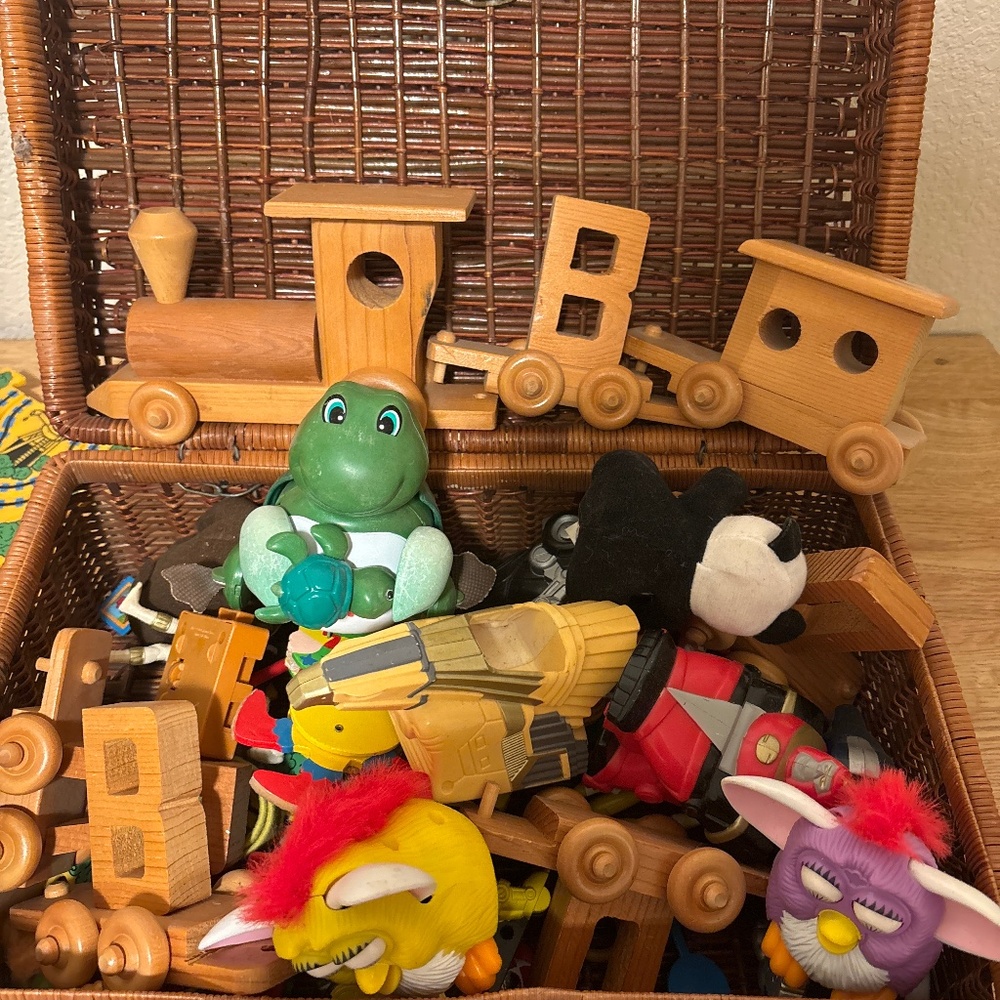 Basket of children’s toys